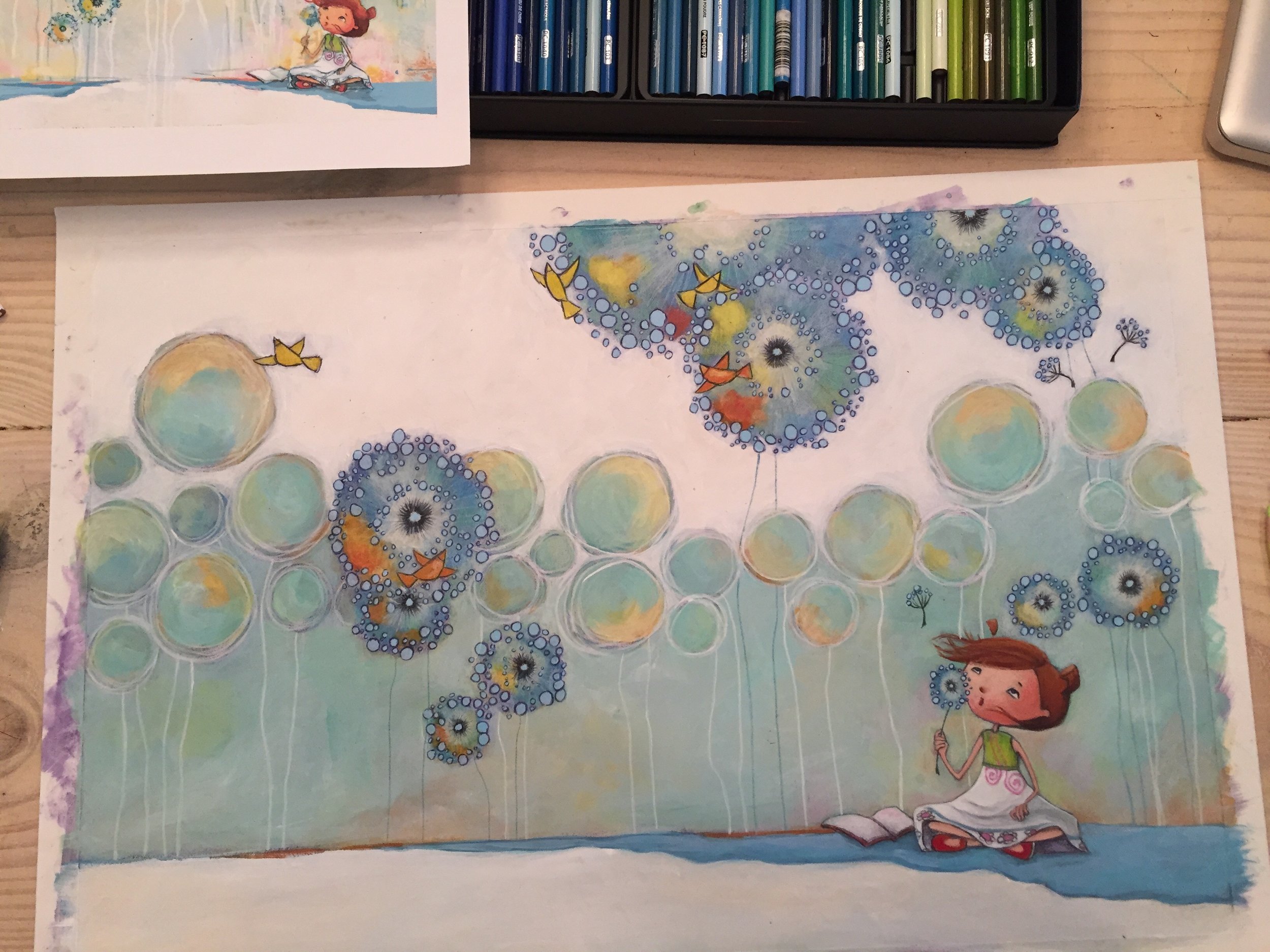 Interior artwork for OCTOBER in progress